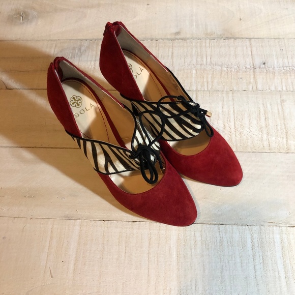 NWT Isola "Isabel" black/leopard Heels Size 7 NEW - Picture 2 of 8